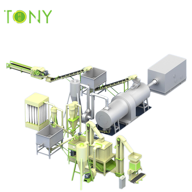 TONY alta calidad y tecnología profesional 7-8Tons \/ hr planta de pellets de biomasa